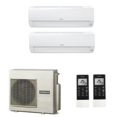 Мульти сплит-система Hitachi RAM-40NE2F / RAK-25REF на 2 комнаты